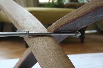 detail table basse bois